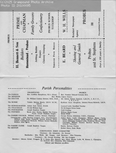 Picture of Coronation Day Programme 1953