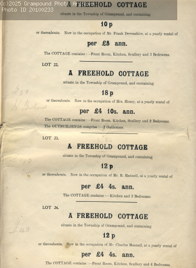 Picture of Property sale 1919: lots 21-24 Fore Street south
