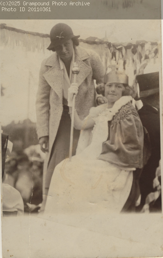 Picture of Grampound's First Carnival Queen 1937