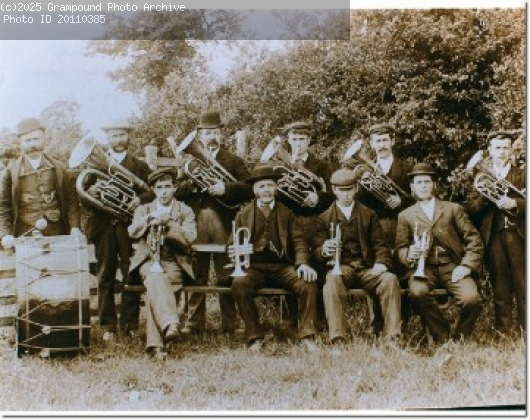 Picture of Grampound Town Band in the late 19th century
