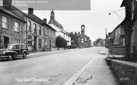 Picture of Fore Street showing the old police house